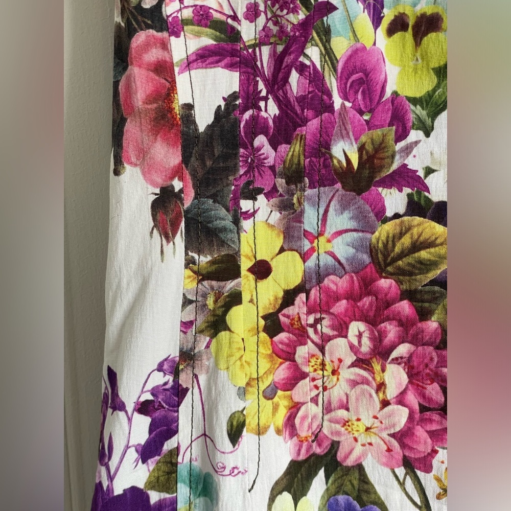 Riani Floral Sheath Dress White Purple Sz S - Picture 5 of 14